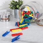 Waterproof Colorful Clothespins  Heavy Duty Plastic Pins  50 Per Pack