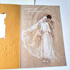 Vintage Greeting Card Anniversary Pretty Bride With Groom 1970s 1980s