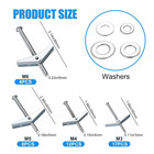 123pcs Toggle Bolt And Wing Nut Kit  Heavy Duty Hollow Wall Anchors For Drywall 