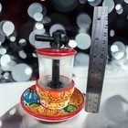 Vintage Rupi 1980 Spain Garlic Spice Grater Grinder Plate Zester Red Flowers
