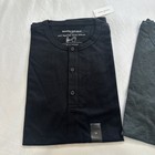  2  Banana Republic Men Sz M Prem  Wash Henley Short Sleeve Black   Grey T-shirt