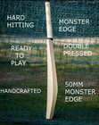 50mm Monster Edge English Willow Cricket Bat   Double Pressed  Punch Ping