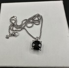 David  yurman 11mm Chatelaine Sterling Silver Black Onyx   Pav   Necklace 18 Inch