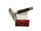 Vintage Gillette Black Handle Tto Super Speed Safety Razor R3 Double Edge