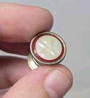 Vintage Floral Iridescent Cufflinks Snap On Round Rare