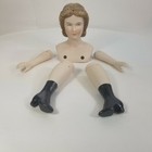 Vintage Half Doll Pincushion Doll 4  Bust Legs Arms Japan Blonde Hair