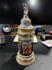 Vintage German Regimental 1 2l Beer Stein With Lithograph Bottom