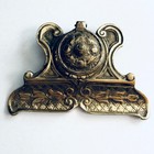 Antique Brass Inkwell Art Nouveau Victorian Vintage Desktop Decor 