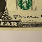Error Over Inking On Face And Date 2017 A  1 Dollar Bill Federal Reserve Note 