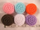 Crocheted Scrubbies  Lot Of 6 Nylon Pot Scrubbers  Dish Scrubby  Handmade  New