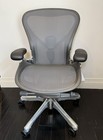 Herman Miller Aeron Office Chair - Size B - Graphite - Polished Aluminum