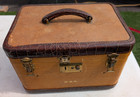 Vintage Mid-century Hardshell Faux Alligator crocodile Leather Train Case