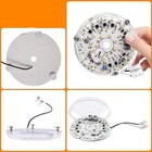 18w Ceiling Fan Light Kit Replacement Dimmable 6000k 1800lm Ac120v White 1p 