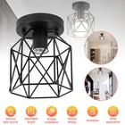 New Black Metal Flush Mount Light Fixture Modern Ceiling Lamp Aisle Hallway
