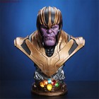 Avengers  Endgame Thanos 1 2 Bust Figure 38cm Resin Model Statue With Led Stones