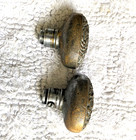 Antique New York City Public School Door Knob Solid Brass Some Nichel Showing