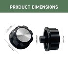 2 Pcs Set Of D-shaped Shaft Knobs Air Fryer Replacement Knob For Kitchen   