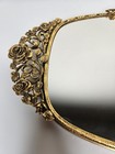 Matson Gold Ormolu Roses Pattern Large Oval Vanity Mirror 17  X 8  T420 Vintage 