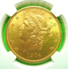 1904 Liberty  20 Gold Double Eagle - Ngc Ms62 Upgrade  Flawless   Free Shipping
