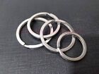 Stainless Steel Key Ring Flat Ring Solid Round Wire Keyring Key Chain 15-35mm