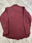 Wrangler Men s Burgundy Long Sleeve Snap Button Western Shirt Stiff Finish Work