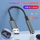 New Usb To 3 5mm Audio Adapter External Sound Card Male To Female Aux Jack