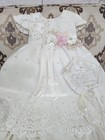 Free Shipping   Beautiful Ivory Christening Gown  Baptism Dress Hermoso Vestido