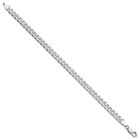 925 Sterling Silver 7 Inch 5mm Beveled Curb Chain Bracelet