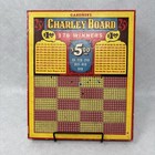 Vtg Gambling Punch Board Charley 176 Winners 25 Cent Play Trade Stimulator Wwii