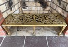 Large Antique American Made Solid Brass Footman Fireplace Trivet