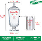 24oz Clear Glass Candy Jar With Lid Glass Cookie Jars Storage Decorative Jars Fo