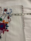 Embroidered White Mexican Blouse Handmade  Size M