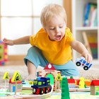 54pc Wooden Train Set With Magnetic Trains   Tracks For 3  Kids