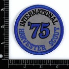 1975 International Harvester Scout Embroidered Patch Gray r blue Iron sew-on Hat