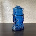 Antique Goods Made In Usa Vintage Blue Glass Piggy Bank Vintage Clothing Used