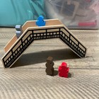 Brio Wooden Railway Train Footbridge   Figures Complete  33568 Vintage