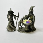 Pewter Spoontiques Mr911 M82 Wizard   Boy Peering Large Crystal Fantasy Medieval