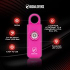    Siren Self-defense Alarm  magenta  - 130 Db Keychain Alarm With Led Strobe    
