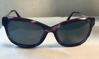 Anne Klein Plum Horn Silver Stem Sunglasses 55  17   14 Matching Flip Top Case