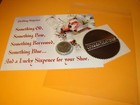 Uk British Lucky Wedding Sixpence Bride Keepsake Coin  Presentation Post Card