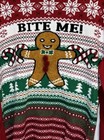 Ugly Christmas Sweater Mens Large Bite Me Gingerbread Holiday Party Sweater L