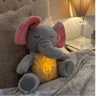 4 Modes Baby Breathing Soothing Elephant Plush Doll Toy Sleeping Companion Music