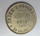 1911 Brazil 2000 Reis  900 Fine Silver Coin