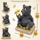 Bestgiftever Whimsical Black Bear Collectible Figurine Rustic Home Decor