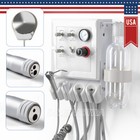 Portable Dental Turbine Unit Air Compressor high low Speed Handpiece Kit 2 4hole