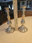 Pair Of Wm A Rogers Vintage Silverplate Candlestick Holders - 10  Tall