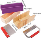 Premium Soap Making Kit With 42oz Silicone Molds   Wooden Box   Two Cutter  Comp