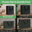 Black Gift Bags With Handles  8x5x10 Inch 50pcs Black Paper Bags Medium  m  50 