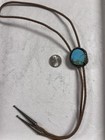 Vintage Turquoise Sterling Silver Bolo Tie Native American Southwestern