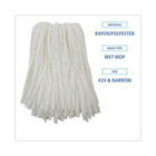  24 Rayon polyester Nonwoven Cut End Edge Mop In White  12-carton 
